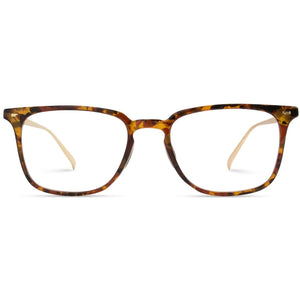 Alex Prescription Blue Light Glasses in Lava Tortoise Frame/Gold Lens