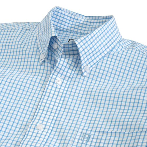 Pamlico Button Down Top in Light Blue