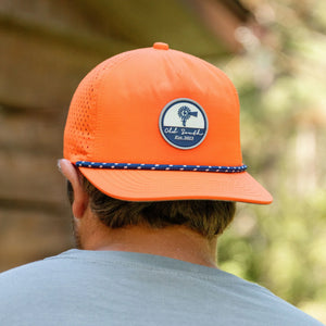 Old South Classic Circle Patch Hat in Blaze Orange/Blaze Orange