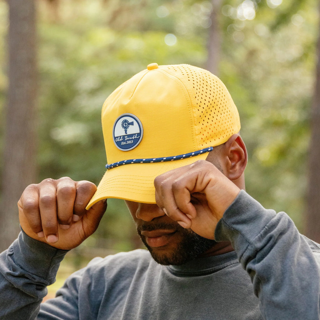Old South Classic Circle Patch Hat in Yellow/Yellow