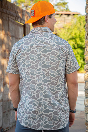 Burlebo Performance Button-Up in Classic Deer Camo