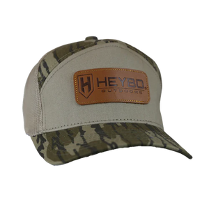 Heybo 7-Panel Bottomland Leather Logo Hat