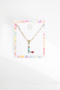 Colorful Crystal Initial Charm Necklace