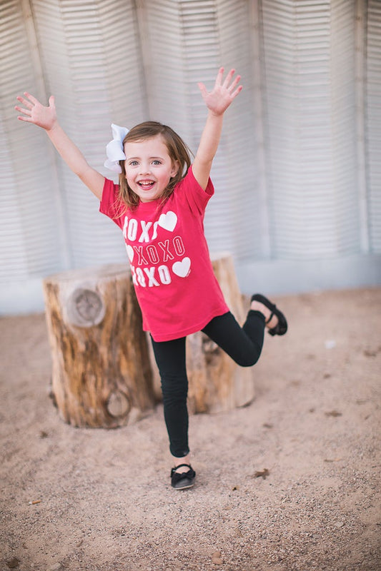 XOXO Kid's Red Short Sleeve Tee