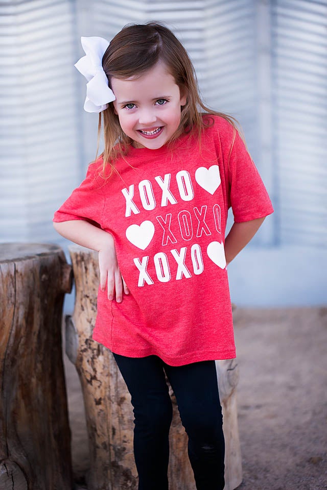 XOXO Kid's Red Short Sleeve Tee