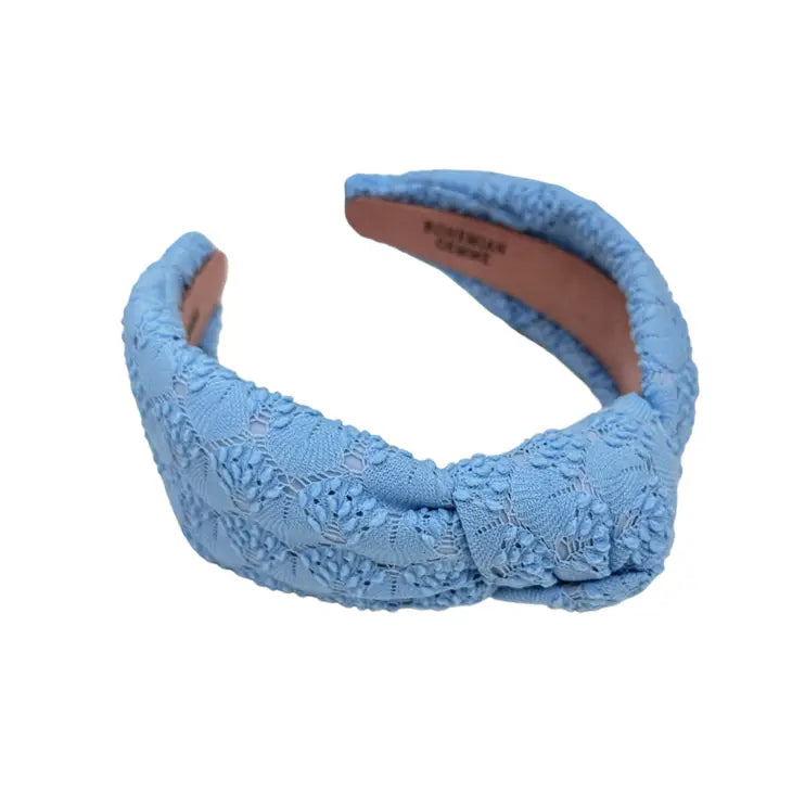 Bohemian Gemme Spring Blue Knotted Headband
