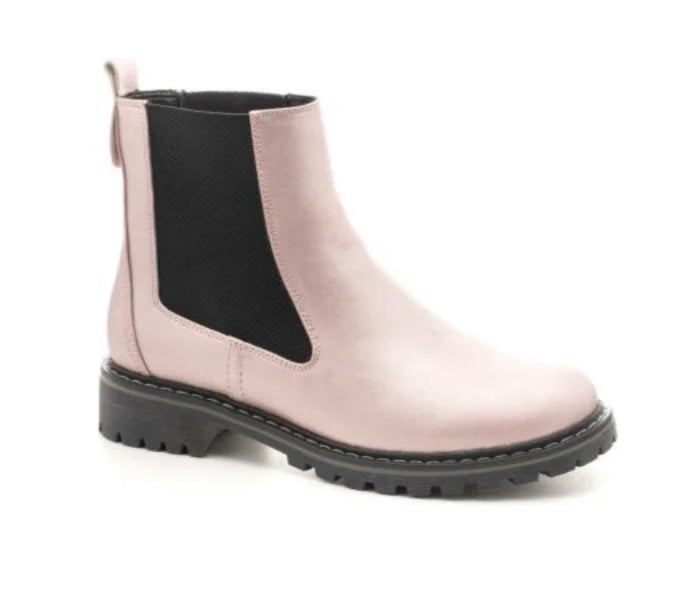 To Be Honest Boots in Pink Metallic