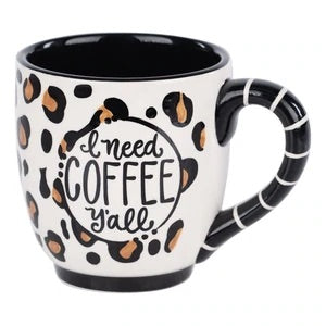 Coffee Y'all Cheetah Mug