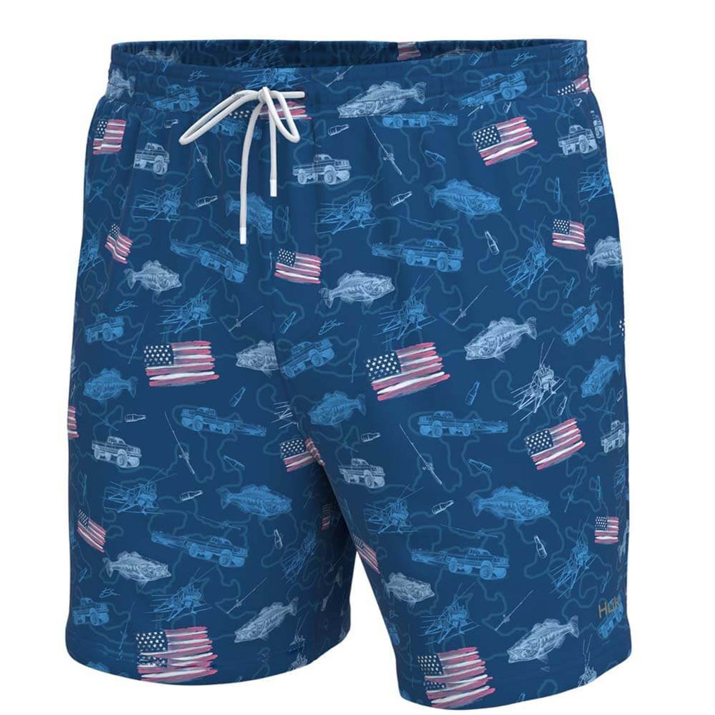 Huk Pursuit Volley Fish Flags Shorts