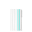 Clear + Aqua Reusable Straw Set (Short)